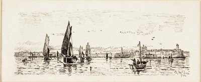 Off the Tyne in the Seventies-Evening by Duncan F. McLea